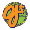 OJS STICKERS STANDARD GREEN/ORANGE 6.5"