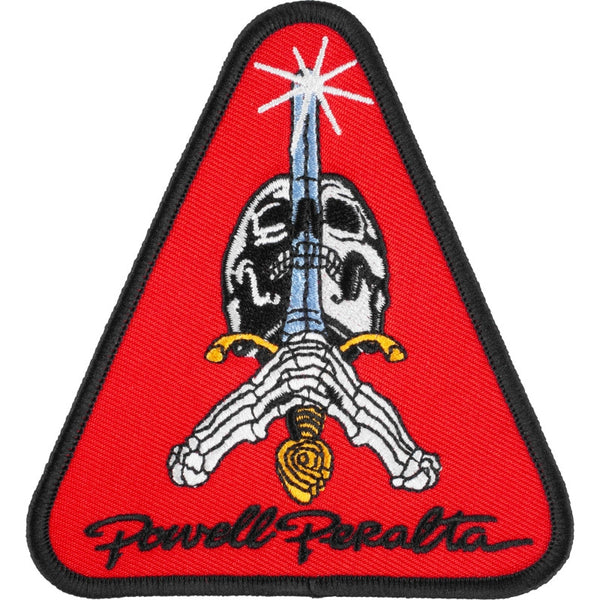 POWELL PERALTA - SKULL & SWORD PATCH (RED)