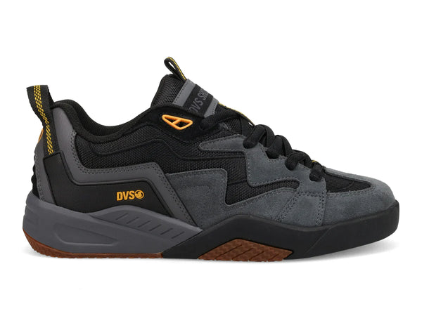 DVS Devious • Charcoal/Black/Goldenrod Suede • Size 9