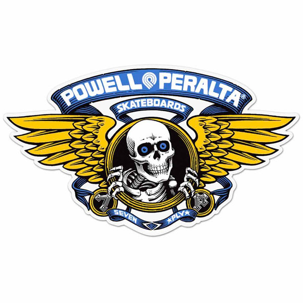 Powell Peralta Winged Ripper 12” Sticker Blue