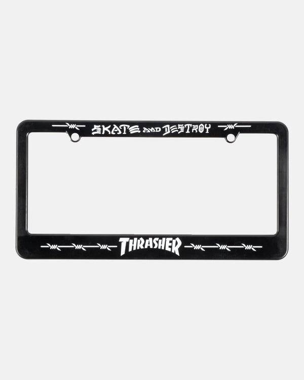 Thrasher Barbed Wire License Plate Cover