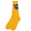 Pig Wheels Tall Socks Head Gold