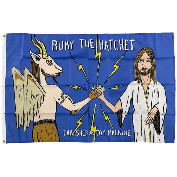 TOY MACHINE - TM X THRASHER BURY THE HATCHET FLAG