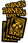 Bones Wheels Black & Gold Sticker