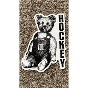 Hockey Teddy Sticker • 4” x 3” - Topless Pizza