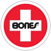 Bones Bearings • Swiss • Round 3” Sticker - Topless Pizza