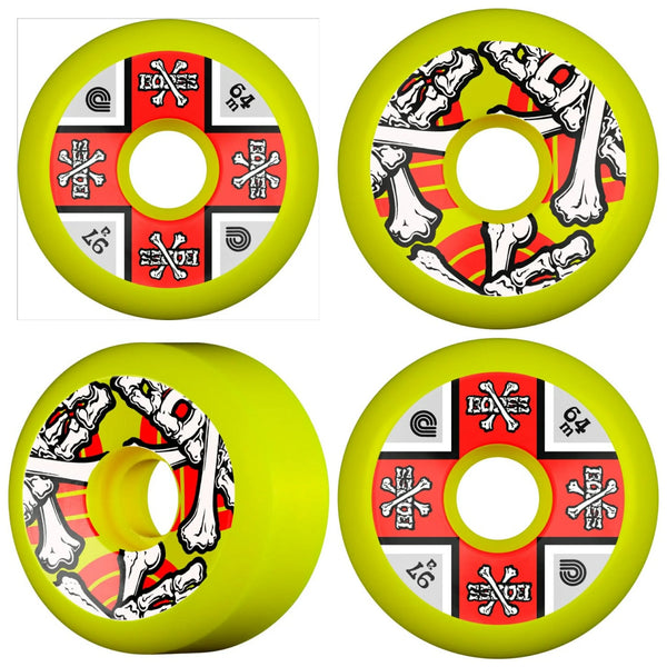 Powell-Peralta Cross Bones Yellow 64mm 97A