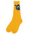 Pig Wheels Tall Socks Head Gold