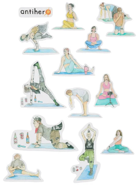 Anti-Hero Farted in Yoga Sticker Pack