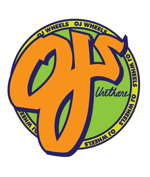 OJS STICKERS STANDARD GREEN/ORANGE 1.5"