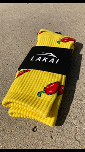 Lakai Shoes Chili Pepper Socks Yellow
