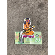 Happy Hour Sunglasses Sticker Large - Topless Pizza
