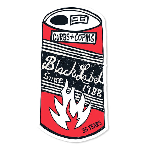 Black Label 35 Years Sticker - Topless Pizza
